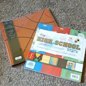 High-school Scrapbook Album and Paper